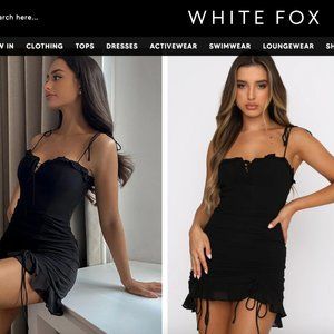 White Fox Feel This Good Mini Dress Black